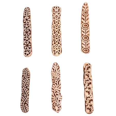 Set of 6 Piece New Mix Wooden Printing Block